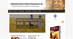 Desktop Screenshot of bindingsangstverlatingsangst.com